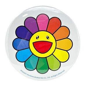 Takashi Murakami Large Rainbow Flower Pin Brooch Art Stand